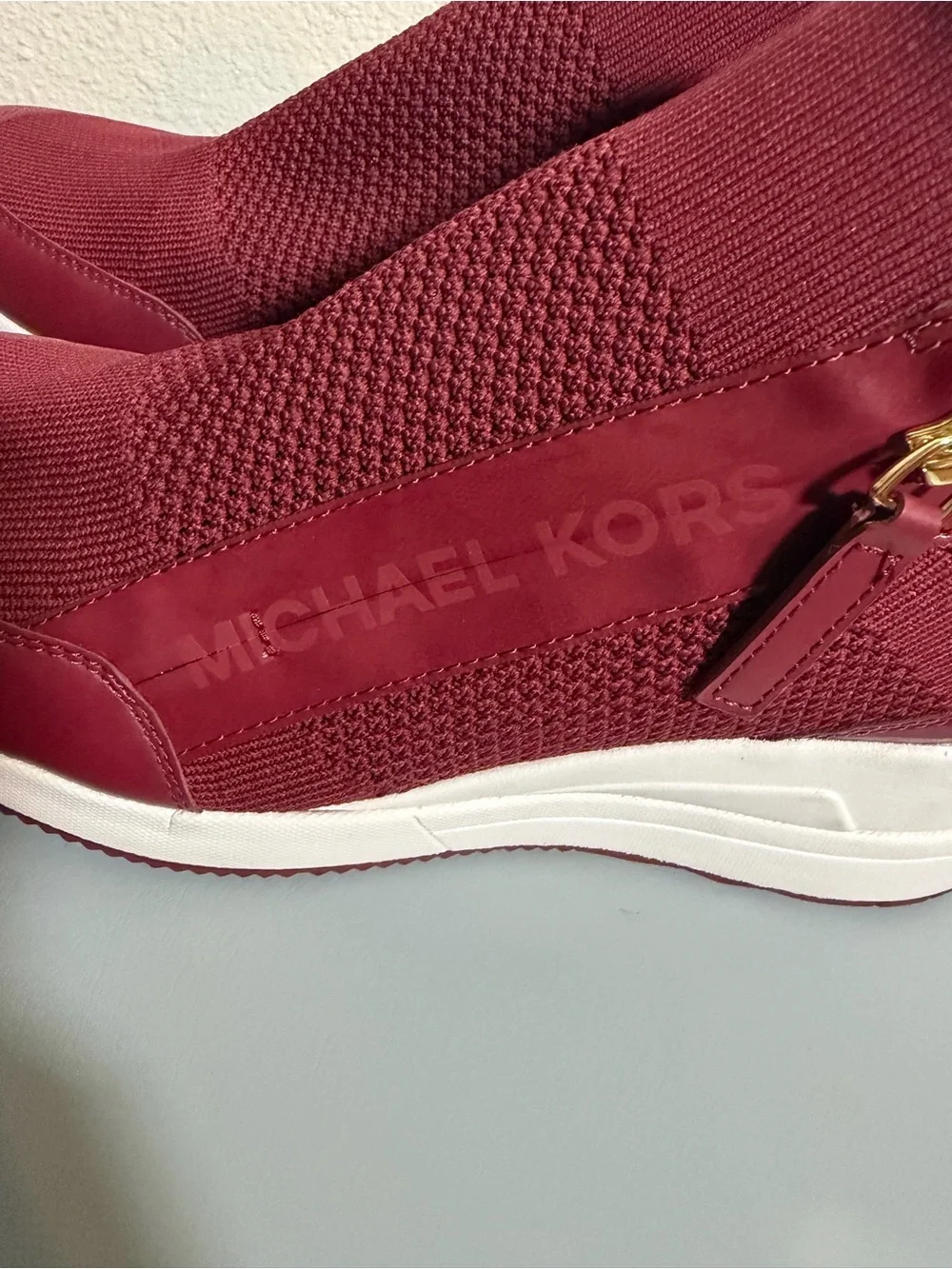 Michael Kors Women's Slip-On High-Top Sneakers in Wine